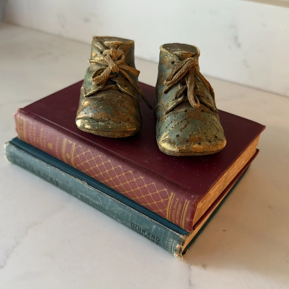 Vintage Bronzed Baby Shoes